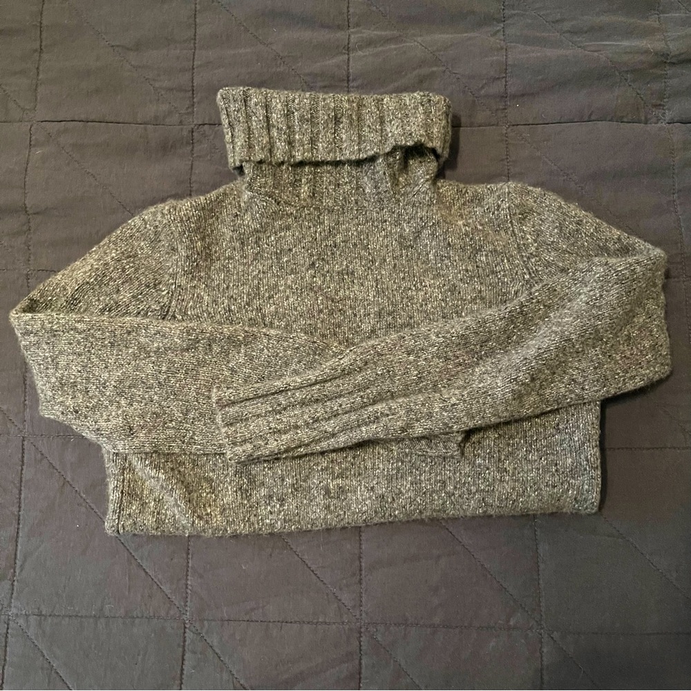 Sutton Studio 100% Gray Cashmere Turtleneck Sweater Size S